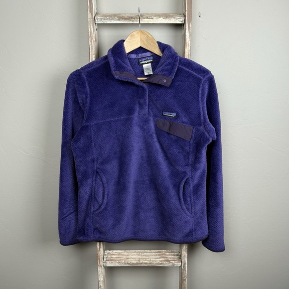 Patagonia Jackets & Blazers - Womens Patagonia Purple Fleece Quarter Snap Pullover‎ Jacket Me